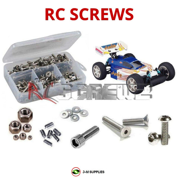 J-M SUPPLIES - RCScrewZ Stainless Steel Screw Kit dur004 for Duratrax Axis RTR 1/8th RC Car | SET - 