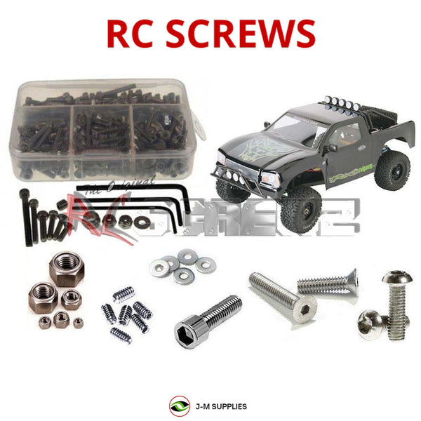 Representative image of an RCScrewZ stainless steel screw kit for Duratrax Evader DT; exact kit contents vary by RC model.