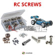 Representative image of an RCScrewZ stainless steel screw kit for Duratrax 835E 1/8th Buggy; exact kit contents vary by RC model.