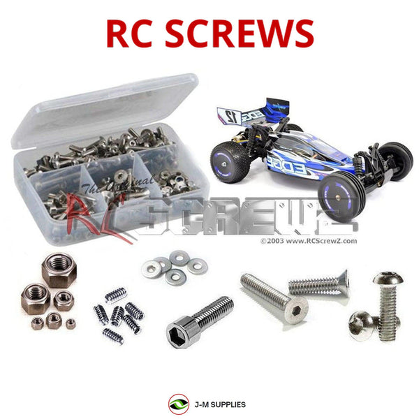 Representative image of an RCScrewZ stainless steel screw kit for FTX Edge 1/10th 2wd Buggy; exact kit contents vary by RC model.