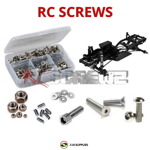 Representative image of an RCScrewZ stainless steel screw kit for GMade TA/TS Chassis #GM5701/02; exact kit contents vary by RC model.