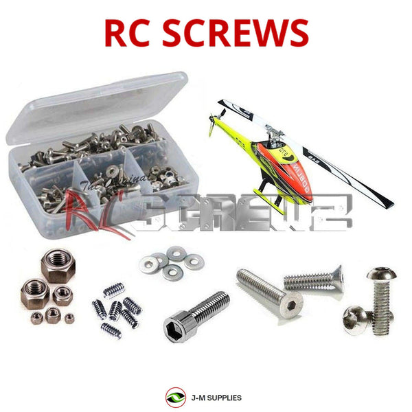 Representative image of an RCScrewZ stainless steel screw kit for Goblin 570 Series Helicopter; exact kit contents vary by RC model.
