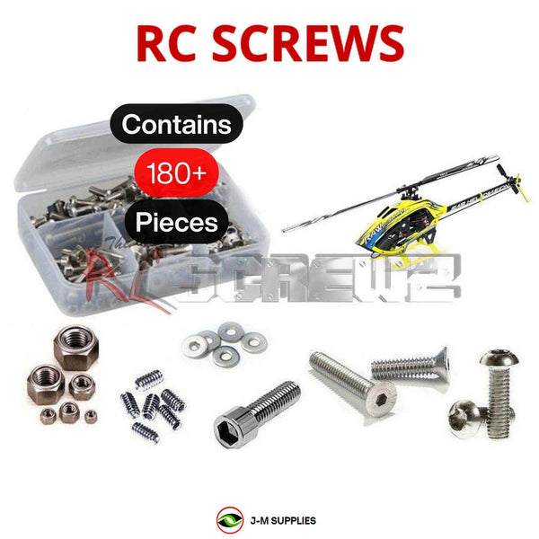 Representative image of an RCScrewZ stainless steel screw kit for Goblin 420 Raw RC Helicopter (#SG421); exact kit contents vary by RC model.