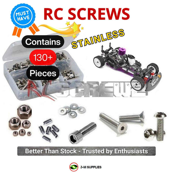 Representative image of an RCScrewZ stainless steel screw kit for HPI Racing Nitro RS4 Racer 2 1/10 Nitro Touring Car (426); exact kit contents vary by RC model.
