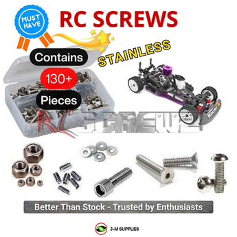 Representative image of an RCScrewZ stainless steel screw kit for HPI Racing Nitro RS4 Racer 2 1/10 Nitro Touring Car (426); exact kit contents vary by RC model.