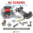 Representative image of an RCScrewZ stainless steel screw kit for HPI Racing RS4 Pro 4 Hara 1/10 Electric Touring (185, 187); exact kit contents vary by RC model.