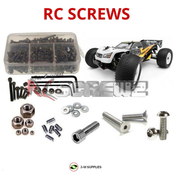 Representative image of an RCScrewZ stainless steel screw kit for HPI Hellfire SS 1/8 Nitro 4WD RC Racing Truggy (10504); exact kit contents vary by RC model.