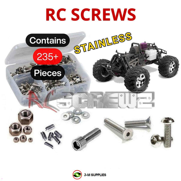 Representative image of an RCScrewZ stainless steel screw kit for HPI Savage X SS 1/8 Nitro 4WD Monster Truck (861); exact kit contents vary by RC model.