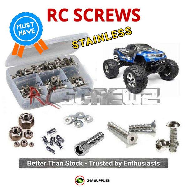 Representative image of an RCScrewZ stainless steel screw kit for HPI Savage X .46 / 4.6 1/8 Nitro 4WD Monster Truck (105644); exact kit contents vary by RC model.