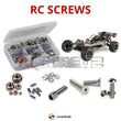Representative image of an RCScrewZ stainless steel screw kit for HPI Baja 5B Flux RTR 1/5 Electric 2WD Buggy (107684); exact kit contents vary by RC model.