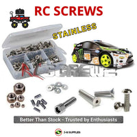 Representative image of an RCScrewZ stainless steel screw kit for HPI Ken Block WR8 Flux 1/8 Electric 4WD Rally Car (109313); exact kit contents vary by RC model.