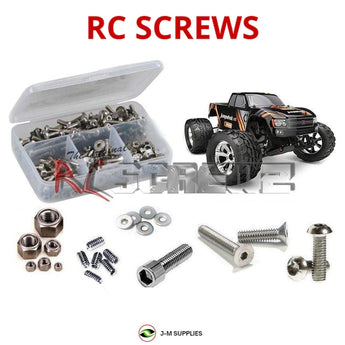Representative image of an RCScrewZ stainless steel screw kit for HPI Jumpshot MT Fuzion 1/10 2WD Monster Truck (115116, 116210); exact kit contents vary by RC model.