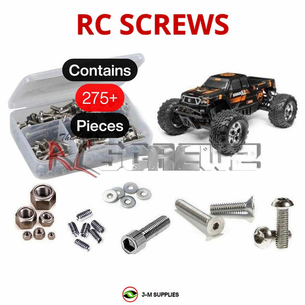 Representative image of an RCScrewZ stainless steel screw kit for HPI Savage XL Flux 1/8 Electric 4WD Monster Truck (112609); exact kit contents vary by RC model.