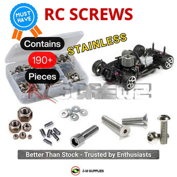 Representative image of an RCScrewZ stainless steel screw kit for HPI Nitro RS4 3 Evo+ NSX 1/10 Nitro 4WD Touring (10055); exact kit contents vary by RC model.