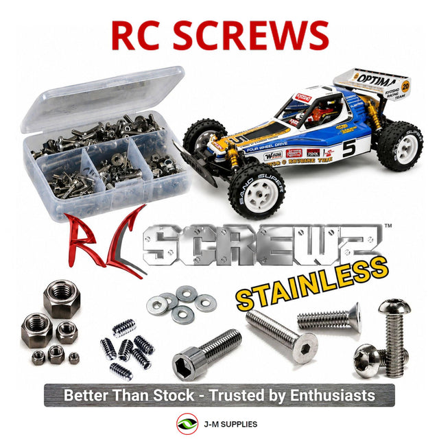 RCScrewZ Stainless Steel Screw Kit kyo006 for Kyosho Optima 1/10 Electric 4WD Off-Road Racing Buggy (3032) | SET