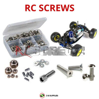 Representative image of an RCScrewZ stainless steel screw kit for Kyosho TR-15 Monster Touring 1/8 Nitro 4WD (31213); exact kit contents vary by RC model.