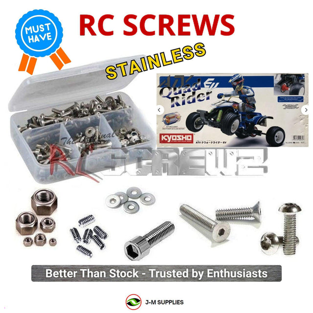 RCScrewZ Stainless Steel Screw Kit kyo031 for Kyosho ATV Quad Rider EV 1/4 Electric 2WD ATV Quad Bike (30982) | SET