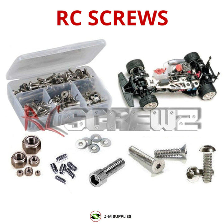 Representative image of an RCScrewZ stainless steel screw kit for Kyosho SuperTen Competition III 1/10 Nitro 4WD Car (31824); exact kit contents vary by RC model.
