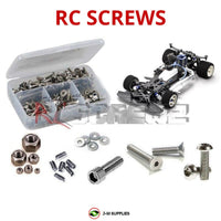Representative image of an RCScrewZ stainless steel screw kit for Kyosho Evolva 2003 1/8 Nitro 4WD Racing Car (31283); exact kit contents vary by RC model.