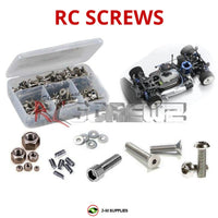 Representative image of an RCScrewZ stainless steel screw kit for Kyosho V-One RRR 1/10 Nitro 4WD Touring Car (31256); exact kit contents vary by RC model.