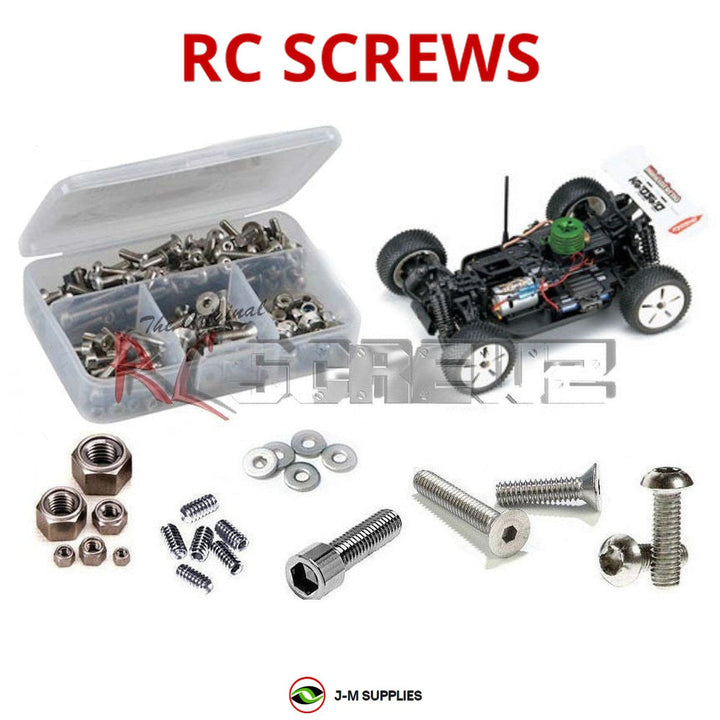 Representative image of an RCScrewZ stainless steel screw kit for Kyosho Mini Inferno 09 1/16 Nitro 4WD Buggy (31311); exact kit contents vary by RC model.