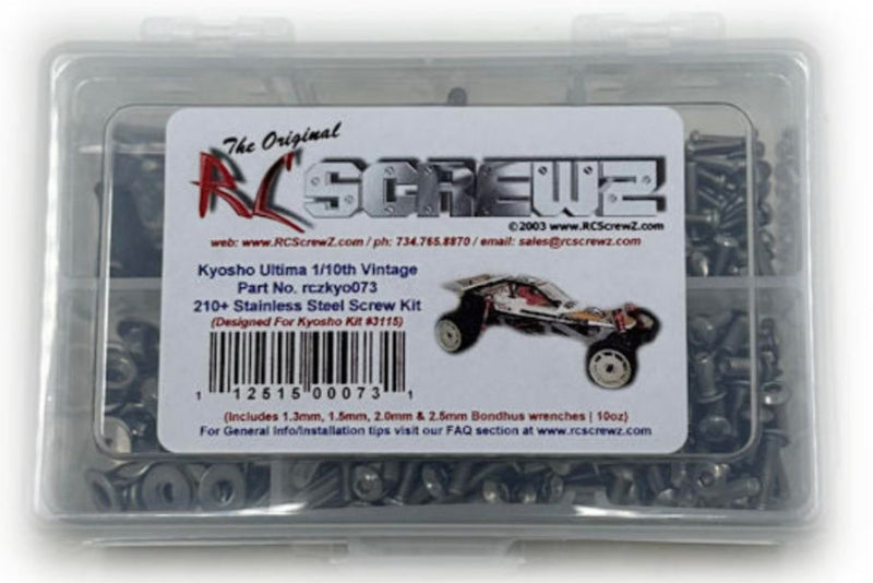 Rustproof, Durable, Quality RCScrewZ Stainless Steel Screw Kit kyo073 for Kyosho Ultima 1/10 Electric 2WD Off-Road Racing Buggy (3115) | SET - Affordable Quality | Quick Ship - by J-M SUPPLIES