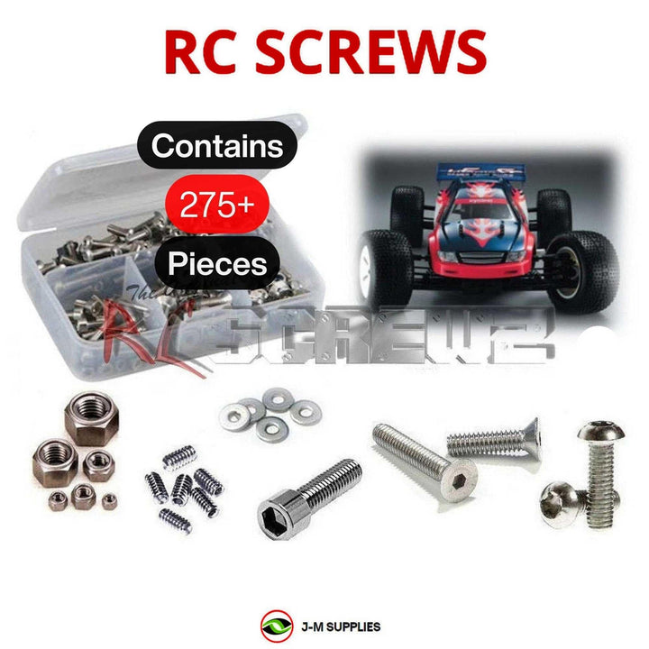 Representative image of an RCScrewZ stainless steel screw kit for Kyosho Inferno ST US Sports 1/8 Nitro 4WD Truggy (31354); exact kit contents vary by RC model.