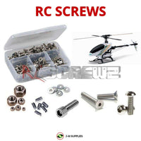Representative image of an RCScrewZ stainless steel screw kit for Kyosho Concept 30 SRX Class 30 Nitro RC Helicopter (21302); exact kit contents vary by RC model.