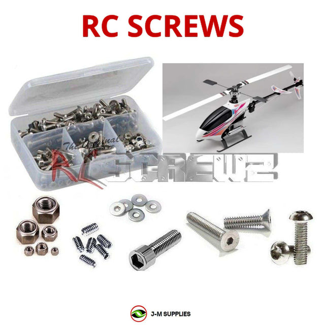 RCScrewZ Stainless Steel Screw Kit kyo109 for Kyosho Caliber 6 Nitro RC Helicopter (21260) | SET