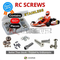 Representative image of an RCScrewZ stainless steel screw kit for Kyosho Birel R31-SE 1/5 GP 2WD Racing Kart (31315, 31315T1); exact kit contents vary by RC model.