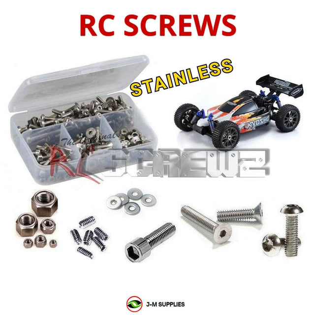 RCScrewZ Stainless Steel Screw Kit kyo122 for Kyosho Inferno MP7.5 Sports 4 Readyset GP 1/8 Nitro 4WD Off-Road Buggy (31279) | SET