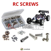 Representative image of an RCScrewZ stainless steel screw kit for Kyosho Inferno Neo GP 1/8 Nitro 4WD Buggy (31280); exact kit contents vary by RC model.