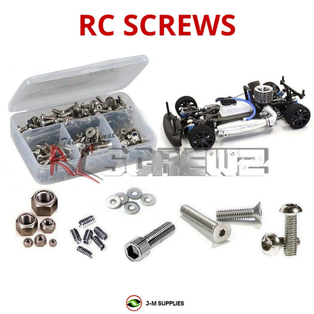 RCScrewZ Stainless Steel Screw Kit kyo139 for Kyosho V-One R4 1/10 Nitro GP 4WD On-Road Touring Car (31265) | SET