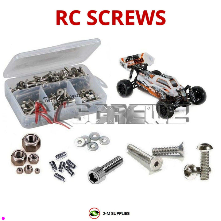 Representative image of an RCScrewZ stainless steel screw kit for Kyosho Fazer Dirt Hog 1/10 Electric 4WD Buggy (30993); exact kit contents vary by RC model.
