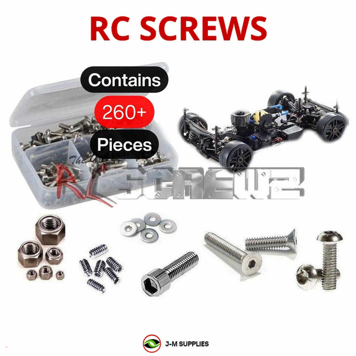 Representative image of an RCScrewZ stainless steel screw kit for Kyosho Inferno GT3 1/8 Nitro 4WD GT Car (33010, 33010B); exact kit contents vary by RC model.