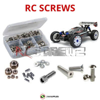 Representative image of an RCScrewZ stainless steel screw kit for Kyosho Inferno VE Race Spec 1/8 Electric 4WD Buggy (30876M-B); exact kit contents vary by RC model.