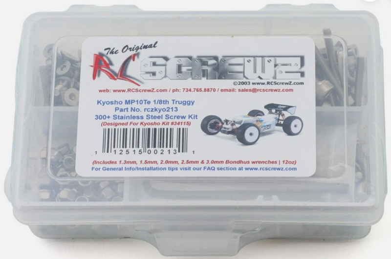 Rustproof, Durable, Quality RCScrewZ Stainless Steel Screw Kit kyo213 for Kyosho Inferno MP10Te 1/8 Electric Brushless 4WD Off-Road Competition Truggy Kit (34115) | SET - Affordable Quality | Quick Ship - by J-M SUPPLIES