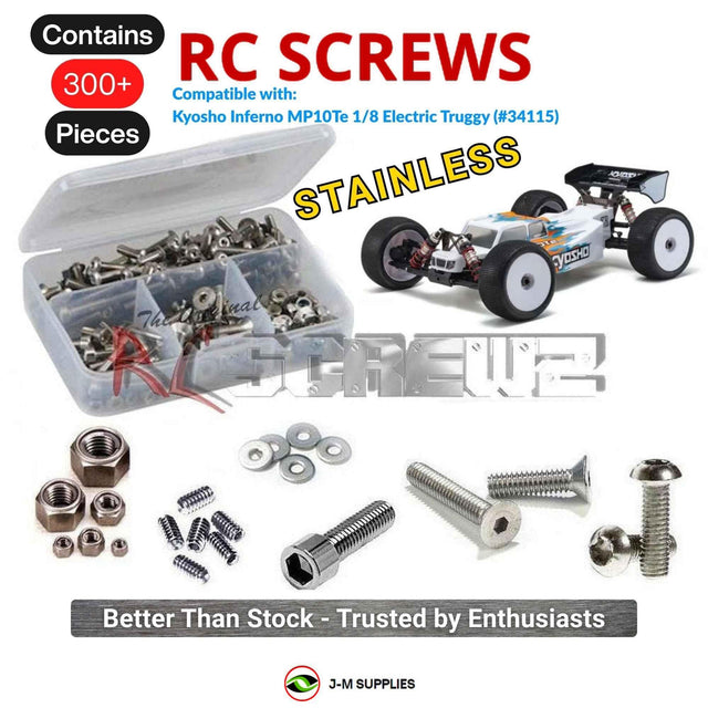RCScrewZ Stainless Steel Screw Kit kyo213 for Kyosho Inferno MP10Te 1/8 Electric Brushless 4WD Off-Road Competition Truggy Kit (34115) | SET