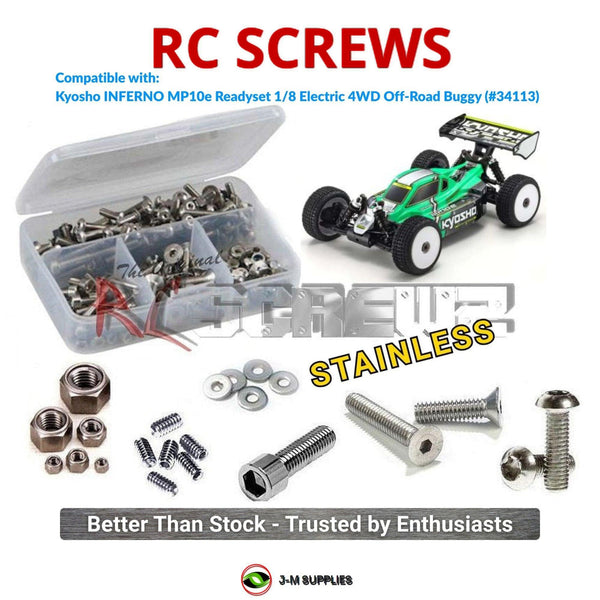 J-M SUPPLIES RC Parts Store - RCScrewZ Stainless Steel Screw Kit kyo217 for Kyosho Inferno MP10e Readyset 1/8 Electric Brushless 4WD Off-Road Racing Buggy (34113, 34113T1) | UPG