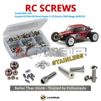 Representative image of an RCScrewZ stainless steel screw kit for Kyosho Dune Master 1/10 Electric 2WD Buggy (34312); exact kit contents vary by RC model.