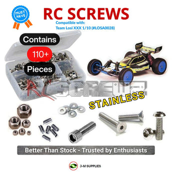 J-M SUPPLIES RC Parts Store - RCScrewZ Stainless Steel Screw Kit los004 for Team Losi XXX 1/10 Electric 2WD Off-Road Buggy (LOSA0028) | SET