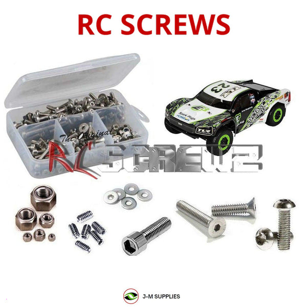 J-M SUPPLIES RC Parts Store - RCScrewZ Stainless Steel Screw Kit los068 for Team Losi Racing TEN-SCT Nitro RTR 1/10 Nitro 4WD Short Course Truck (TLR0129) | SET