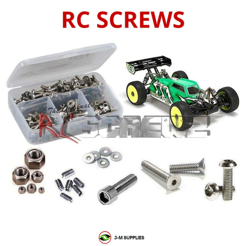 J-M SUPPLIES - RCScrewZ Stainless Steel Screw Kit los086 for Losi 8ight-E 4.0 1/8th #TLR04004 RC Car | UPG - 