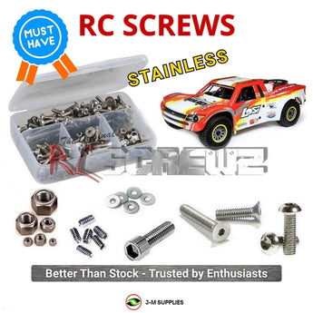 J-M SUPPLIES RC Parts Store - RCScrewZ Stainless Steel Screw Kit los102 for Losi Super Baja Rey RTR Brushless with AVC 1/6 Electric 4WD Desert Truck (LOS05013, LOS05013T2) | PRO