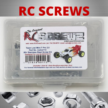 J-M SUPPLIES - RCScrewZ Stainless Screw Kit los113 for Losi Mini-T 2.0 1/18th 2WD (LOS01015/17) Stadium Truck | UPG - los113