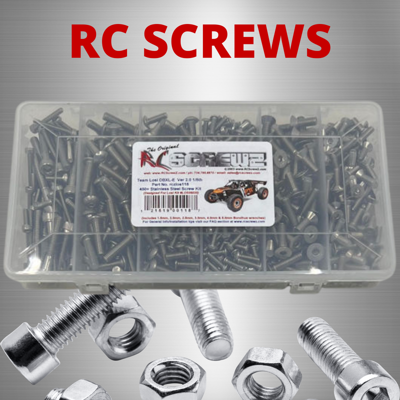 Rustproof, Durable, Quality RCScrewZ Stainless Steel Screw Kit los118 for Losi DBXL-E 2.0 RTR Brushless 1/5 Electric 4WD Desert Buggy (LOS05020) | SET - Affordable Quality | Quick Ship - by J-M SUPPLIES