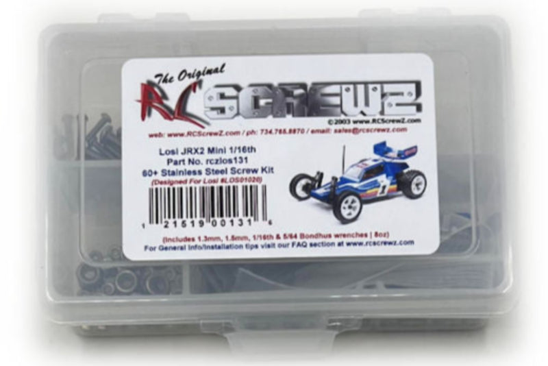Rustproof, Durable, Quality RCScrewZ Stainless Steel Screw Kit los131 for Losi Mini JRX2 RTR 1/16 Electric 2WD Buggy (LOS01020) | SET - Affordable Quality | Quick Ship - by J-M SUPPLIES