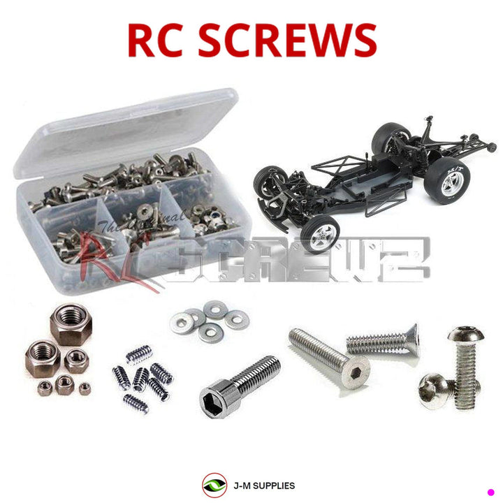 Representative image of an RCScrewZ stainless steel screw kit for Losi 22S No Prep 1/10 Electric 2WD Drag Car (LOS03041); exact kit contents vary by RC model.