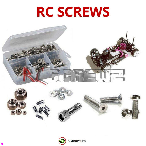 Representative image of an RCScrewZ stainless steel screw kit for Mugen Seiki MTX-2 /Limited Edition Pro (#T0001/T0002/T0010); exact kit contents vary by RC model.
