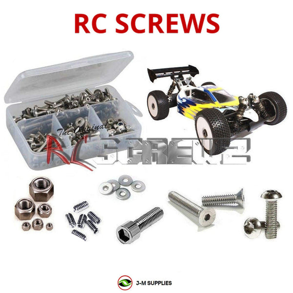 Representative image of an RCScrewZ stainless steel screw kit for Mugen Seiki MBX-6 ECO; exact kit contents vary by RC model.